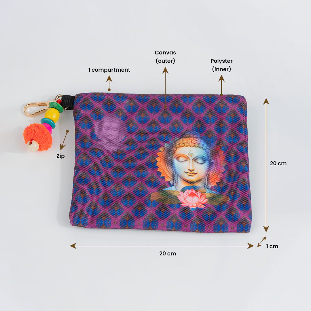 PURPLE CALM BUDDHA (SET OF 3)